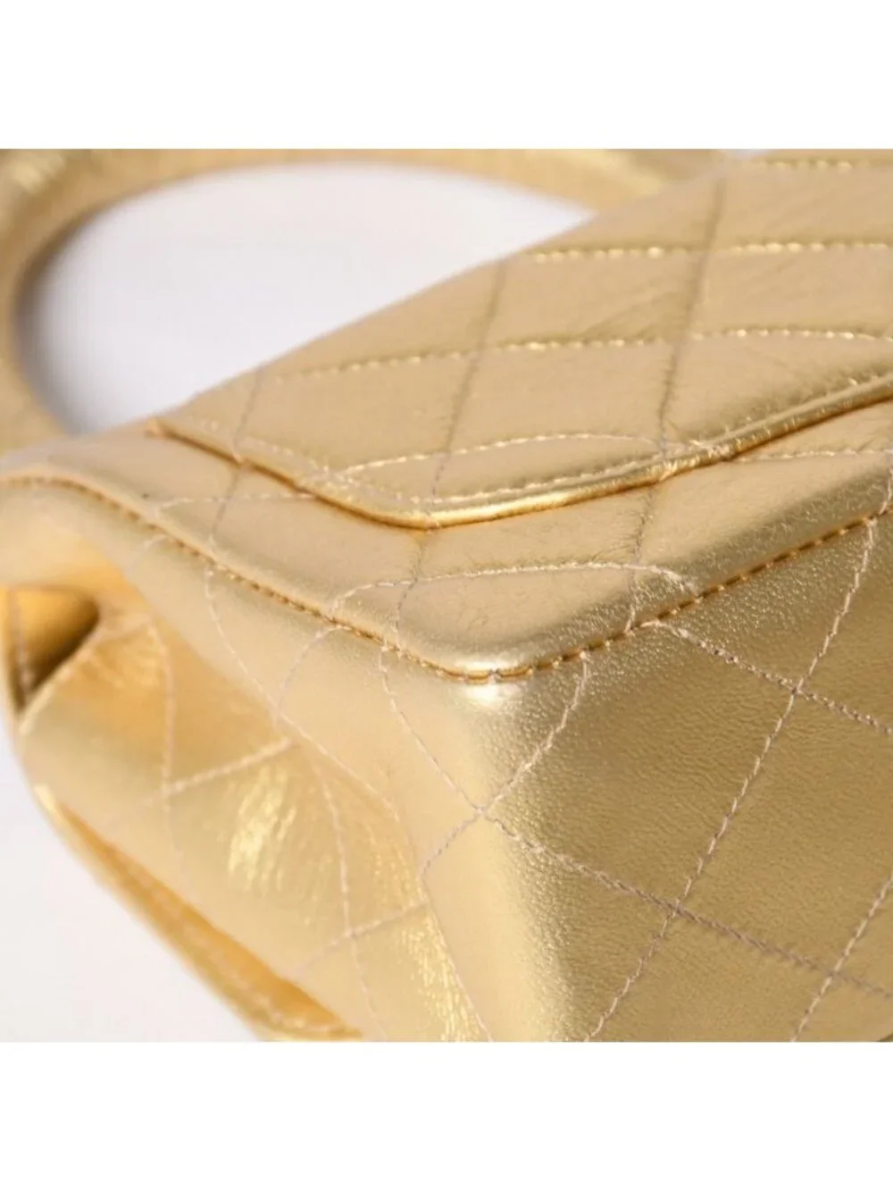 Chanel Quilted Parent Child Mini Bag Gold